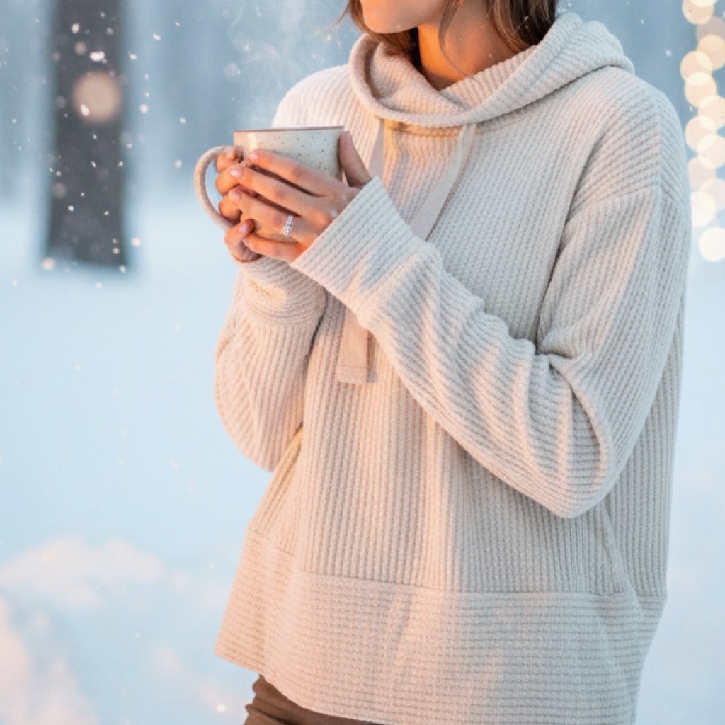 Z Supply Textured Cream Knit Sweater
